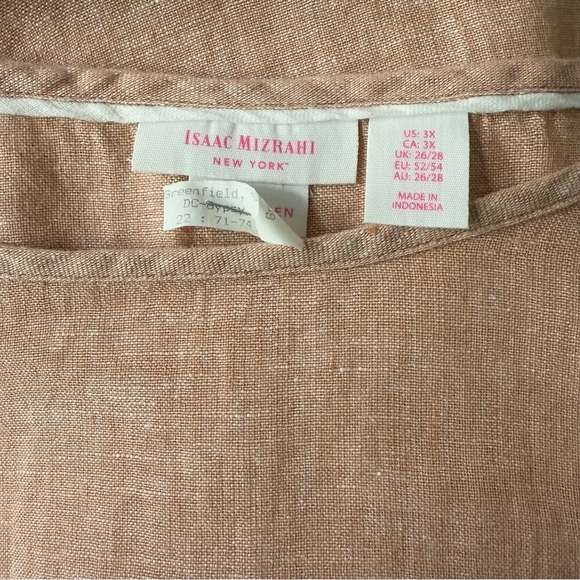 Isaac Mizrahi  Plus Size 100% Linen Top. Size 3X. - Picture 7 of 10